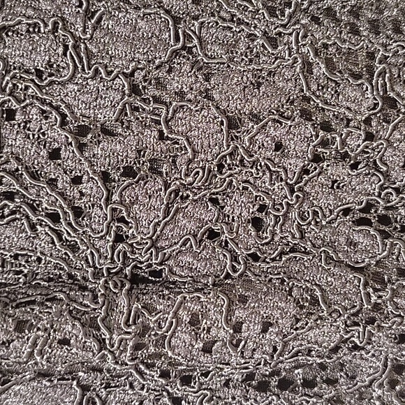 Adrianna Papell Sleeveless Faux Wrap Front Lace Black dress - Picture 6 of 7